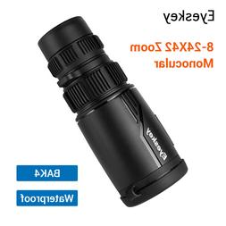 Eyeskey 8-24x42 Zoom Optics Monocular Waterproof FMC Fog Pro