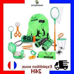 Jeux Ext&eacute;rieur pr Enfants Kit Explorateur Jumelles, Lampe, 