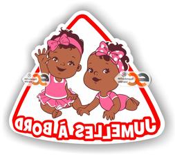 &agrave; Bord Mod&egrave;le Afro Fille / Fille - Sticker Autocollant B&eacute;