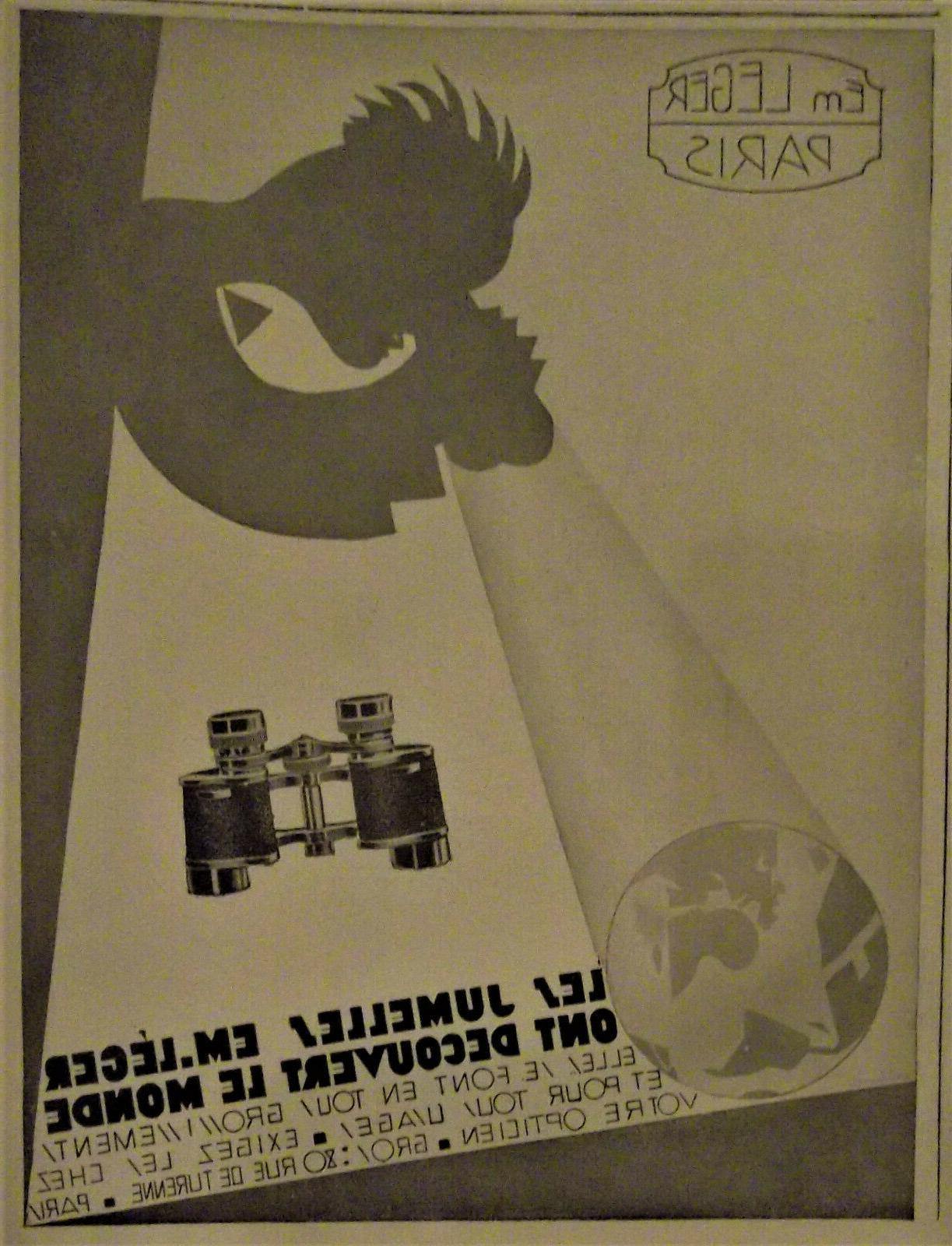 ancienne publicite jumelles em leger 1929 french