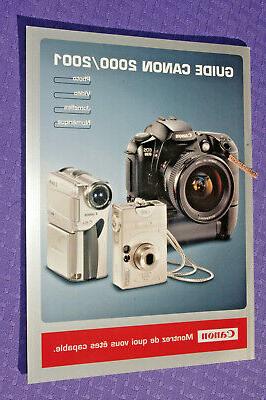 brochure catalogue canon 2000 2001 photo video