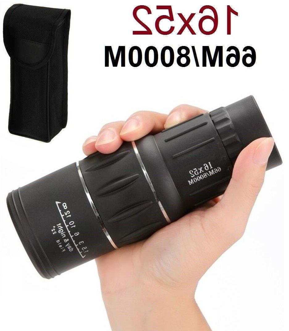 jumelles monocle telescope 16x52 monoculaire zoom 66m