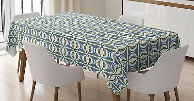 moderne nappe cercles et rayures jumelles