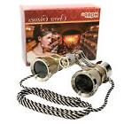 HQRP Opera Theatre Glass Optics Lens Binoculars Gold / Silve