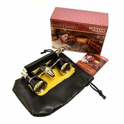 theatre opera lentilles 3x25 optics noir dore